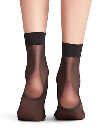 FALKE | Calzini SEIDENGLATT 15 DEN neri | schwarz